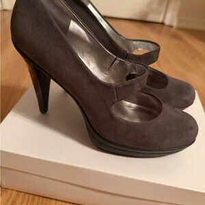 Elegant Gray Suede Calvin Klein Women's Heels